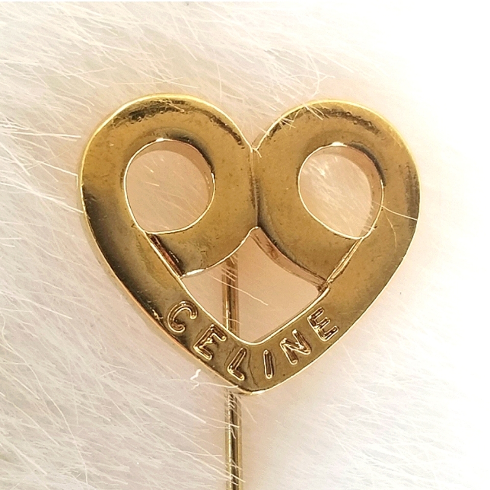 CÉLINE AUTHENTIC VINTAGE LUX GOLD TONE BROOCH/PIN EXCELLENT CONDITION - Picture 3 of 7